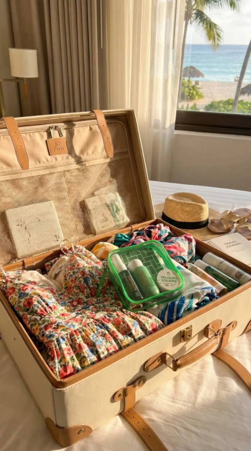 RP Pop Velours Solaire travel set sol figen vanilje