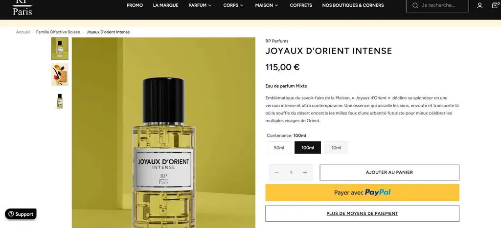RP Paris Joyaux d'Orient Intense Parfume 50 ml orientalsk