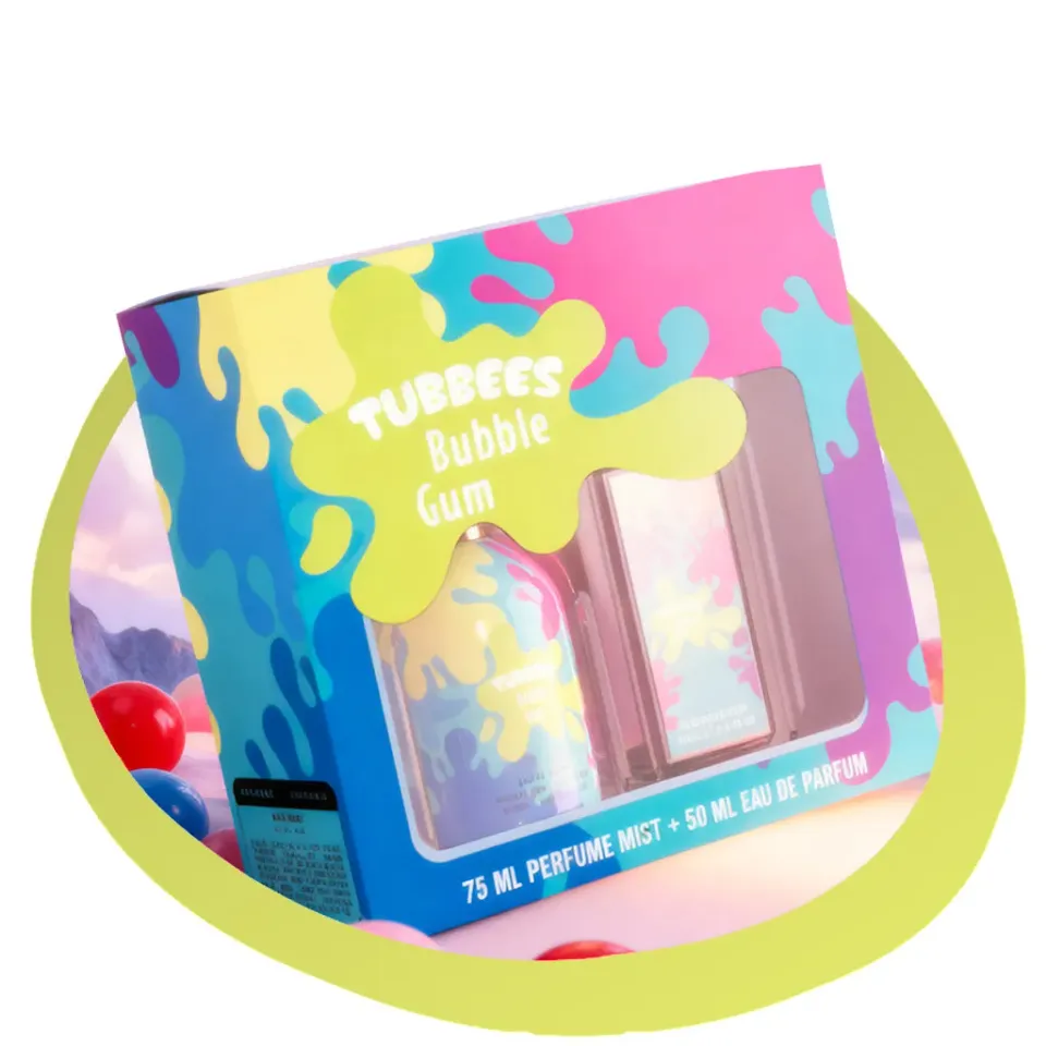 Tubbees Bubble Gum gavesæt sød tyggegummiduft